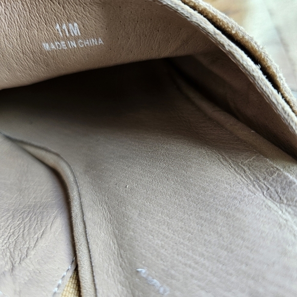 Eileen Fisher Hiya Clog Mule Womens 11 Platform Block Heel Beige Suede - Picture 8 of 8